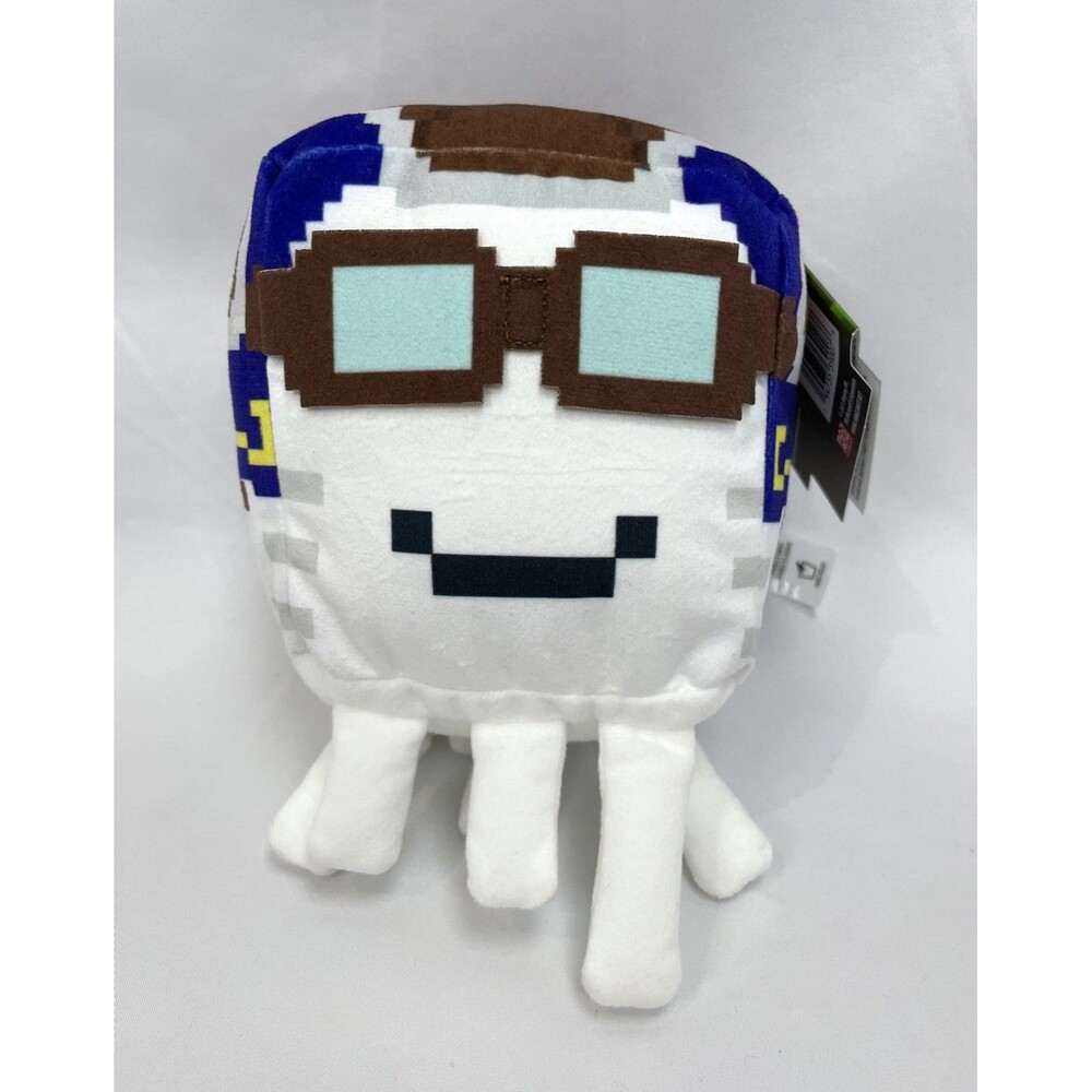 New‎ Minecraft Happy Ghast Plush Stuffed Toy Character White Glasses